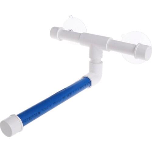 Pet Parrot Bath Shower Perches Standing Platform Rack Suction Wall Cup Bird Toys