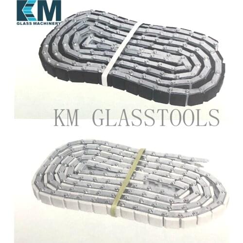 Conveyer belt for Chinese glass edging machine,Glass space parts conveyer chain.Length can be customized