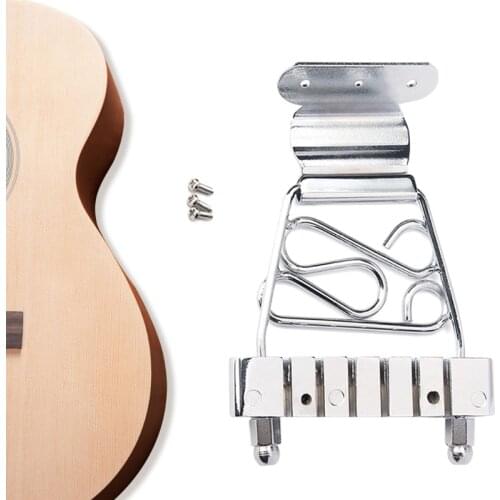 Short 6 String Tailpiece Bass Guitar Bridge With Screws For Archtop Jazz Trapeze Dropshipping