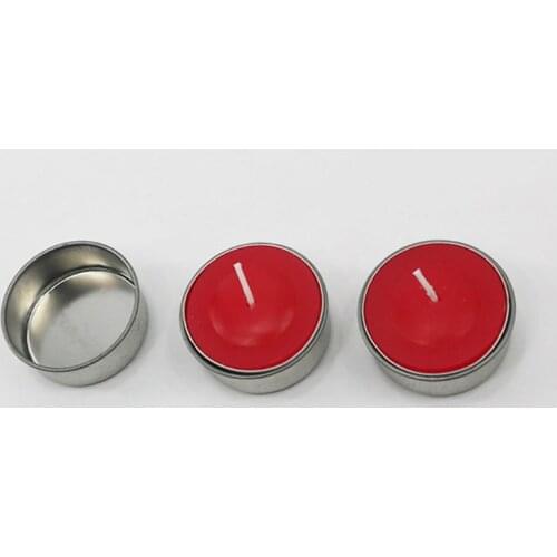 1Pc 4.31x1.5CM Round Metal Tealight Cup Holder Empty Case Candle Wax Container Bowl Mold DIY Jelly Gel Jars Making Accessories