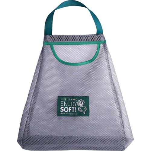 Reusable Mesh Grocery Bag Fashion Breathable Net String Bag Mesh Shopping Bag Net Woven Kitchen Storage Bag For Fruits