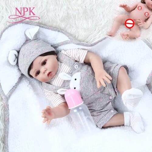 Wholesale NPK Full Silicone Vinyl Reborn Baby Dolls Fashion Waterproof Doll Baby Toy For Kids Birthday Gifts Playmate