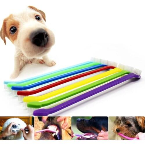 Hot Selling Pet Cat Dog Tooth Finger Brush Dental Care For Pet Toothbrush Mouth Cleaning Toothbrushes Plastic Cat Brushes