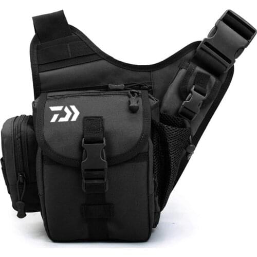 Tactical Multifunctional Fishing Tackle Bag Mens Waterproof Shoulder Crossbody Bag Travel Camping Multi-Purpose Bags