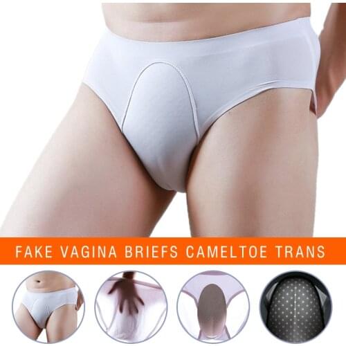 Sheer Camel Toe Knickers Panties Mens Ladies Fake Vagina Shape Underwear For Transgender Crossdresser Drag Queen