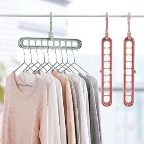 Clothes Hanger Hooks Adult Hangers for Clothes Saves Space Hanging Clothes Drying Rack Rotate Anti Skid Folding Hangers Storage