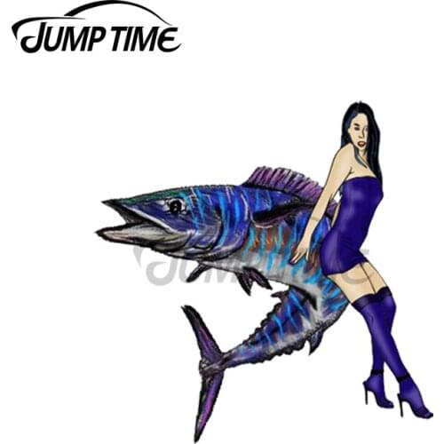 Jump Time 13 x11cm For Greatest Catch Ever Fine Sexy Car Stickers Vinyl Waterproof Graffiti Decals Vinyl Car Wrap VAN Decoration