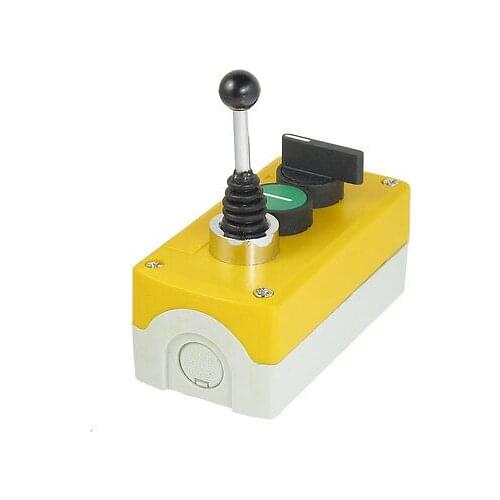 240V 3A NO Momentary Green Flat Latching 3-Position Joystick Push Button Station