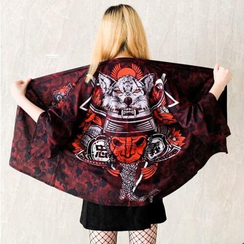 WomenS Kimono Cardigan Japanese Clothing Shirt Haori Yukata Women Samurai Costume Kimono For Women Shirt Streetwear Cosplay