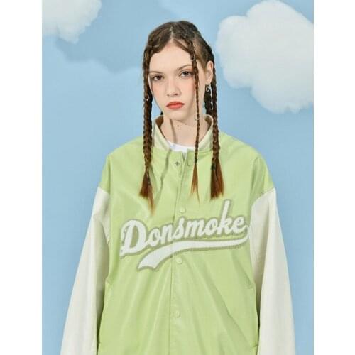 Color blocking baseball suit womens 2021 spring and autumn new loose student retro coat traf Women coat Womens jacket