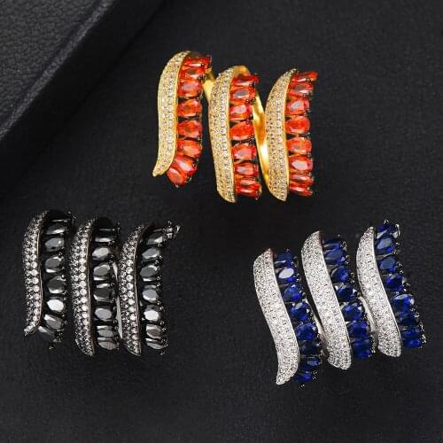 Blachette Sweet Water Clear Crystal Ring for Women Multicolor Cubic Zircon Finger Rings Beads Charm Ring Bohemian Beach Jewelry