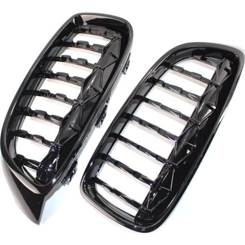 1 Pair Racing Grills ABS Meteors Kidney Front Grille Auto Racing Grille for BMW 4 Series F32 Gloss Black Modified Racing Grills
