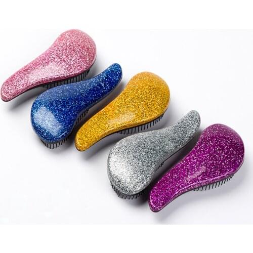1PC Anti-static Durable Hair Brush Comb Sparkling Massage Comb Hair Styling Tool Shower for Salon Styling Women