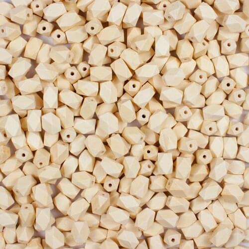 10/20/50Pcs 13X10Mm 15X10Mm Wooden Beads Spacer Long Octagonal Loose Wood Bead Forjewelry Necklace Bracelet Diy Accessories