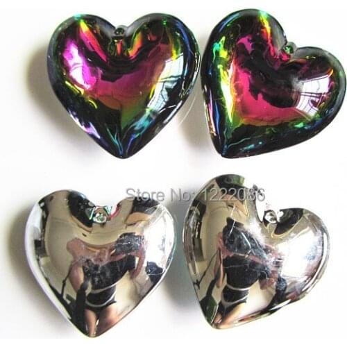 120pcs 45MM chandelier crystal heart hanging prism suncatcher pendant