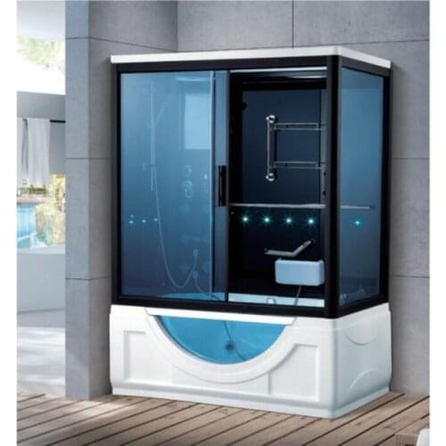 1520X1010X2200mm Double Person Bathroom Steam Shower Enclosure With LCD Computer Control Wet Sauna Room 7032A