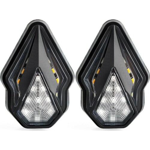 FEEDOPAL 2PCS Motorcycle Modification Parts 12V Two-Color Side Car Light Flowing Water LED Turn Signal Light