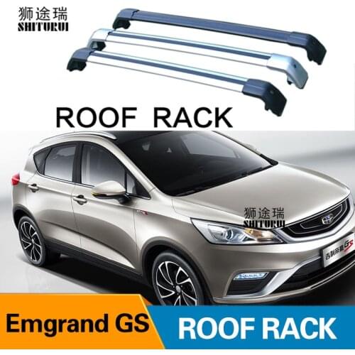 2Pcs Roof bars For Geely Emgrand GS 2016-2018 Aluminum Alloy Side Bars Cross Rails Roof Rack Luggage shayu