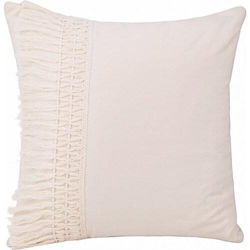 2 Pack 100% Cotton Pillow Cover Tassel Design Home Hecoration Sofa Car Bed Bedroom Pillowcase