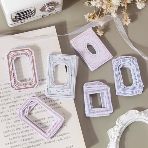 30Sheet/sPack Kawaii Cute Hollow Out Frame Diary Planner Stickers Scrapbooking School Office Supplies Bullet Journal sl3117