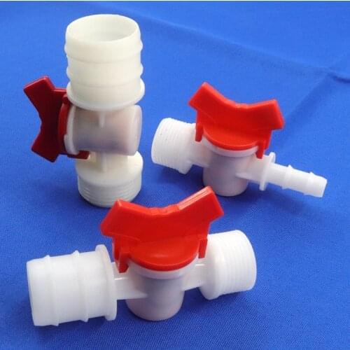40~1pcs G 1 inch Male Thread Barbed Soft Pipe Valve Garden lrrigation Water Tube Switch Connector Air Hose Ball Valve