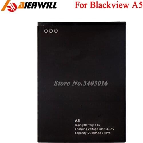 For Blackview A5 Battery Bateria Batterij Accumulator 2000mAh
