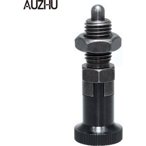 AUZHU PTQS-Steel Indexing Plunger,Spring Plunger,Rest Position Knob Locating Screw,Bolt With Spring Lock Pin Dia M5/6/8/10/12/16