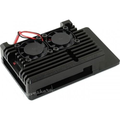 Aluminium Alloy Case for Raspberry Pi 4 Model B with Dual Cooling Fans