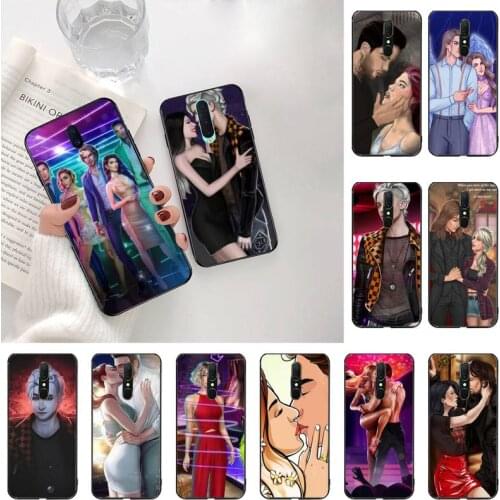 PENGHUWAN Romance Club Silicone Black Phone Case For Oppo A5 A9 2020 A5S Reno2 z Renoace 3pro Realme5Pro