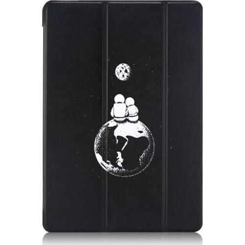 Black White Moon Landing Protective Cases for Ipad 9.7 Inch Mini 5 Couple Cover for Ipad IPad 6th Generation 9.7 Inch 2018