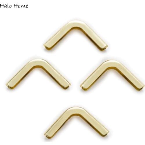 50 Piece Gold Color Smooth Book Scrapbooking Metal Corner Protectors Albums Folders Box Bags 31x22mm(1 1/8"x 6/8")