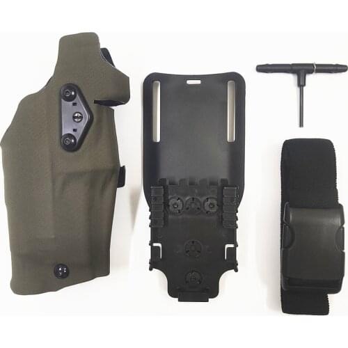 TMC Skirmish Airsoft Holsters Glock17 X300 Holster Drop Adapter Quick Release Holster Gaiter Belt Set Military Tactical Holster