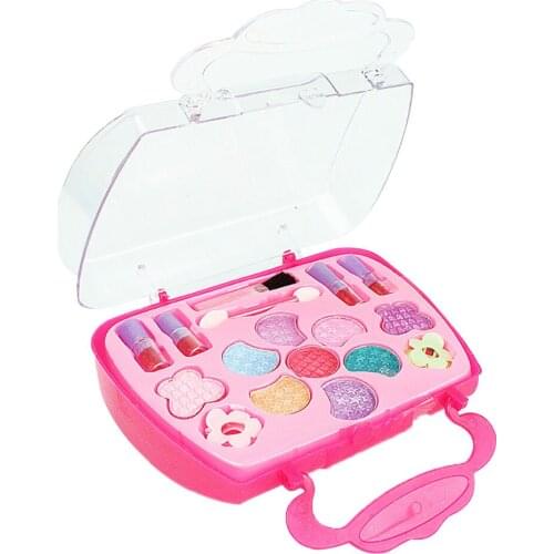 Beauty Fashion Toys Princess Makeup Toys Safety Non-toxic Makeup Kit Eyeshadow Lips Palette Box Toys For Kids Dropshipping