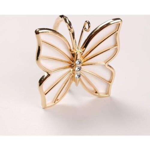 10PCS/Metal creative butterfly napkin ring table table top decoration for family gathering, western food business reception
