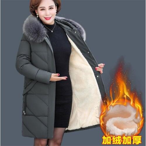 Fashion Winter Jacket Women Big Fur Hooded Thick Down Parkas 5Xl-Long Female Jacket Coat wool Warm Winter Outwear 2020 New