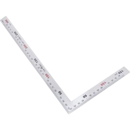 Shanwen Stainless Steel 15x30cm 90 Degree Angle Metric Try Mitre Square Ruler Scale