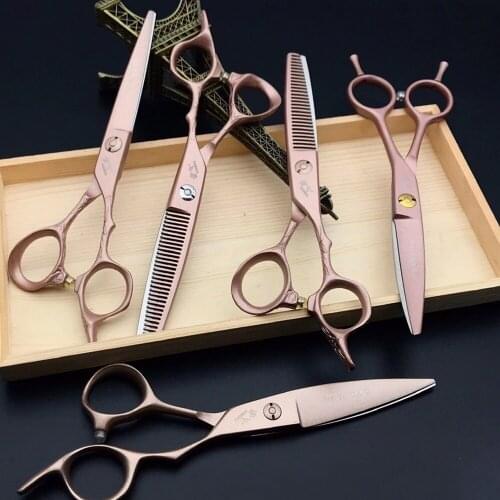 6 Professional Hair Salon Structure Scissors Set Cutting Barber Haircut Thinning Shear Scissors Hairdressing Hair Tools Scissors
