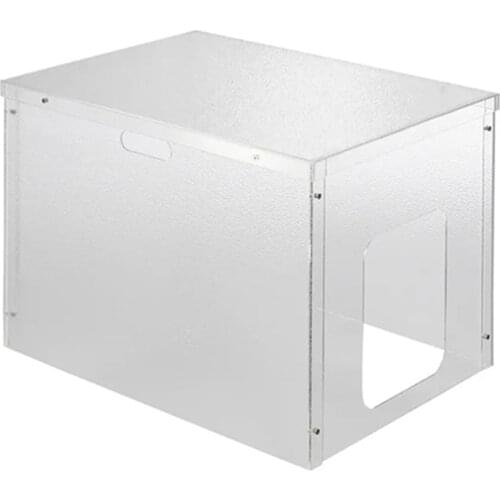 Newly Designed Indoor Pet Cleaning Supplies Frosted Acrylic Cat Litter Tray With Lid