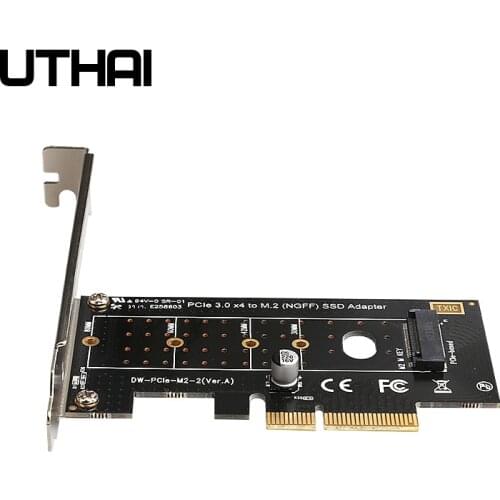 UTHAI T16 M.2 NVME to PCI-E Adapter M.2 NVMe SSD To PCIE 3.0 X16 X8 X4 Riser card For M Key interface SSD Expansion Cards