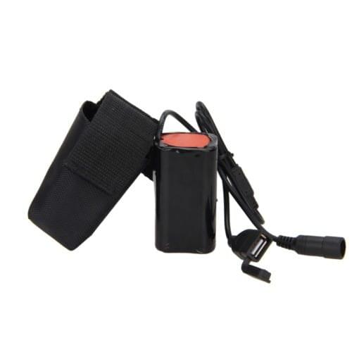 Rechargeable 6400mAh 5V USB Bicycle Light 4x18650 DC/USB Charger Bank Battery Pack