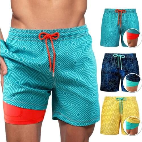 Plus Size 3XL Mens Swimsuit 2021 Summer Swimmming Shorts Men Surf Swim Wear Beach Shorts Board Quick Dry Swimming Trunks