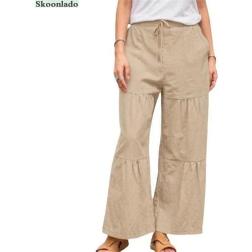 Plus size 5XL women cotton linen pants good quality special design lady long pants breathable oversize5xl cotton female trousers
