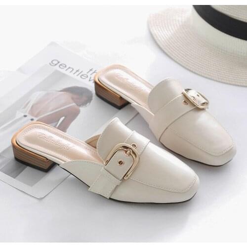 Sandals Womens Slippers Womens Flat-Bottomed outside Summer Sandals Chunky Heel Womens Sandals Large Size Womens Shoes