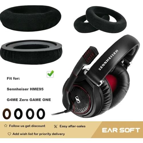 Earsoft Replacement Cushions for Sennheiser HME95 G4ME Zero GAME ONE Headphones Cushion Ear Pads Headset Cover