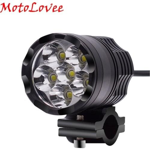 MotoLovee Motorcycle LED Headlight Motorbike Aluminum Alloy 85V 30W Motor Spot Head Lights 6500K Driving Auxiliary Lamp