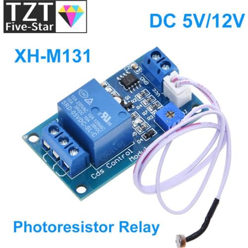 TZT XH-M131 DC 5V / 12V Light Control Switch Photoresistor Relay Module Detection Sensor 10A brightness Automatic Control Module