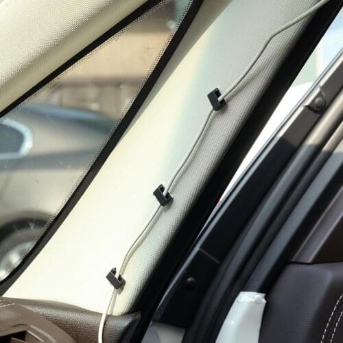 High Quality Car Wire Tie Clip Fixer Organizer Black and White Color Clamp Cord Cable Line Holder Computer USB Line Fastener