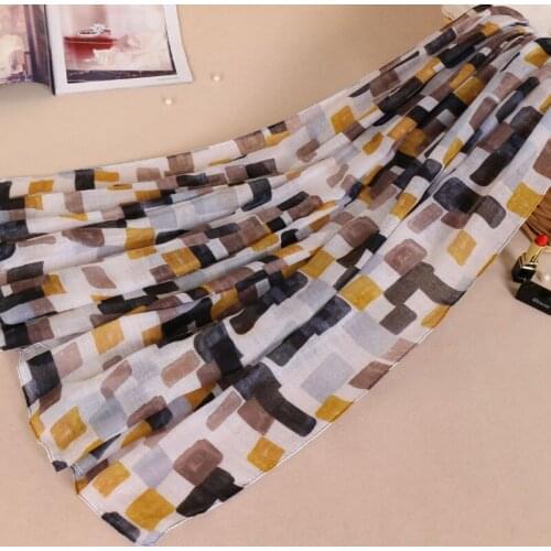 20PCS/LOT Women Printing Plaid Shawls Fashion Long Soft Headband Viscose Wrap Autumn Muslim Hijab Check Scarves/Scarf 8Colors