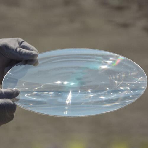 200mm Large Optical Plastic Solar Fresnel Lens PMMA 70 ~ 220mm Long Focal Length Solar Energy Concentrator Cooker Big Face Lens