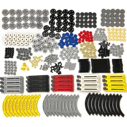 545Pcs DIY Basic Rack Pinion Parts For Standard Building Block Brands Brain-Training Toy Children Educational Toys -Random Color